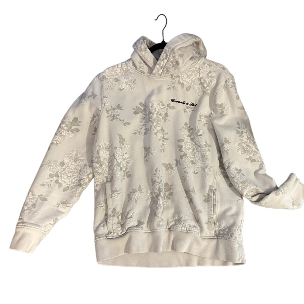 Rare AF Floral Hoodie with Embroidered Logo